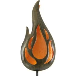 Näve LED-Solar-Erdspieß Flamme Bronze Orange Lichtfarbe Gelb M. Flammeneffekt -Angebote Licht Welt Store 4003222879085 3065 CU 6
