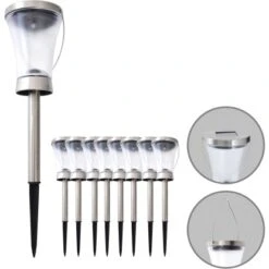 Näve LED-Deko-Solarleuchte Zum Aufhängen, Aufstellen Und Als Erdspieß 8er-Set -Angebote Licht Welt Store 4003222880944 3065 CU 7