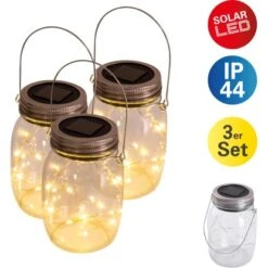 Näve LED-Solar-Outdoortischleuchte 3er-Set 13 Cm -Angebote Licht Welt Store 4003222882245 3065 11