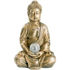 Näve LED-Deko-Solarleuchte Buddha Goldfarben 30,5 Cm -Angebote Licht Welt Store 4003222882368 3065 CU 3
