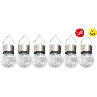 Näve LED-Solarleuchte Crackle 6er-Set 2 Näve LED-Solarleuchte Crackle 6er-Set – Bild 2