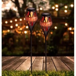 Näve LED-Solar-Erdspieß Mit Flammeneffekt Schwarz -Angebote Licht Welt Store 4003222884287 3065 AB 5