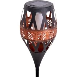 Näve LED-Solar-Erdspieß Mit Flammeneffekt Schwarz -Angebote Licht Welt Store 4003222884287 3065 CU 9