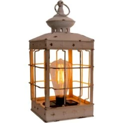 Näve LED-Deko-Solarleuchte Laterne 31,5 Cm Antik Weiß Mit Aufhängemöglichkeit -Angebote Licht Welt Store 4003222884614 3065 CU 3