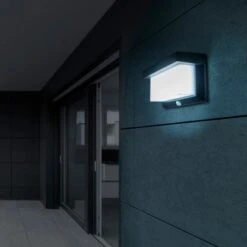 Näve LED-Solar-Außenwandleuchte Mit Bewegungsmelder Schwarz 12 Cm -Angebote Licht Welt Store 4003222884744 3065 AB 3