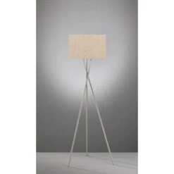 Fischer & Honsel Stehleuchte Wotan 3-flammig Nickelfarben/Sand Leinen -Angebote Licht Welt Store 4003694402644 1546 A 10