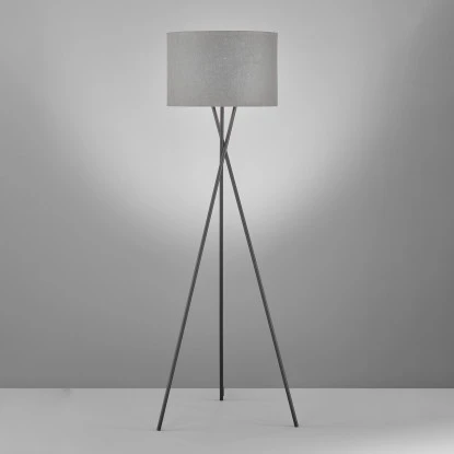 Fischer & Honsel Stehleuchte Wotan 3-flammig Schwarz/Grau 4 Fischer & Honsel Stehleuchte Wotan 3-flammig Schwarz/Grau – Bild 4