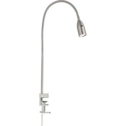 Fischer & Honsel LED-Klemmleuchte Sten Nickelfarben 40-80 Cm