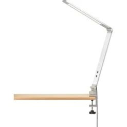Fischer & Honsel LED-Klemmleuchte Geri Aluminiumfarben/Weiß 38 Cm