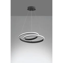 Fischer & Honsel LED-Pendelleuchte Spiral Dunkelgrau