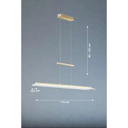 Fischer & Honsel LED-Pendelleuchte Roof Messing 115 X 14,5 Cm 3 Fischer & Honsel LED-Pendelleuchte Roof Messing 115 X 14,5 Cm – Bild 3