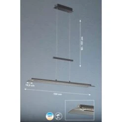 Fischer & Honsel LED-Pendelleuchte Roof Schwarz/Rauchfarben 104 X 14,5 Cm 8 Fischer & Honsel LED-Pendelleuchte Roof Schwarz/Rauchfarben 104 X 14,5 Cm -Angebote Licht Welt Store 4003694606431 1546 VM 09