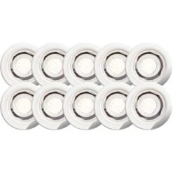 Brilliant LED-Einbauleuchtenset Cosa 10 Stk. Edelstahl Warmweiß -Angebote Licht Welt Store 4004353083532 4731 S 01