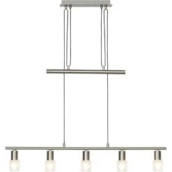 Brilliant LED-Pendelleuchte Lea 5-flammig Eisen Und Chrom