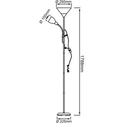 Brilliant LED-Deckenfluter Spari Mit Lesearm Silber Und Weiß 9 Brilliant LED-Deckenfluter Spari Mit Lesearm Silber Und Weiß -Angebote Licht Welt Store 4004353254666 4731 CU 04