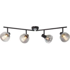 Brilliant Spotrohr Reflekt 4-flammig Schwarz Matt Und Rauchglas -Angebote Licht Welt Store 4004353351730 4731 CU 06