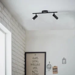 Brilliant LED-Spotrohr Soeren 2-flammig Schwarz Samt -Angebote Licht Welt Store 4004353355301 4731 AB 20