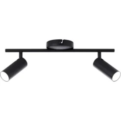 Brilliant LED-Spotrohr Soeren 2-flammig Schwarz Samt -Angebote Licht Welt Store 4004353355301 4731 S 01