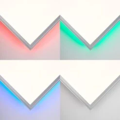 Brilliant LED-Deckenaufbau-Paneel Alissa 60 Cm X 60 Cm Silber Und Weiß -Angebote Licht Welt Store 4004353358999 4731 CU 08