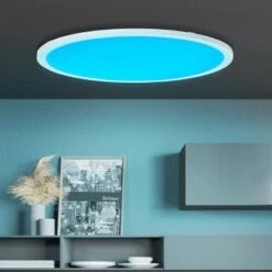 Brilliant LED-Deckenaufbau-Paneel Abie Ø 60 Cm Weiß