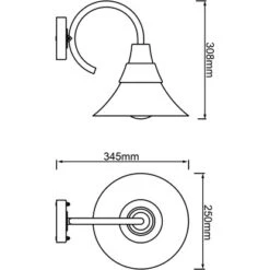 Brilliant Außenwandleuchte Flory Hängend Schwarz Und Braun -Angebote Licht Welt Store 4004353378652 4731 CU 07