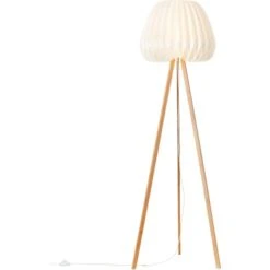 Brilliant Standleuchte Inna Dreibeinig Holz Hell Und Weiß -Angebote Licht Welt Store 4004353379017 4731 CU 03