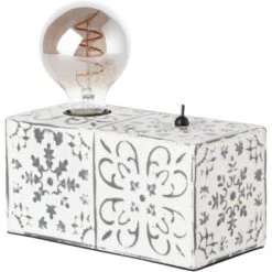 Brilliant Tischlampe Vagos Schwarz-Weiß 10 X 20 Cm -Angebote Licht Welt Store 4004353379062 1079 4