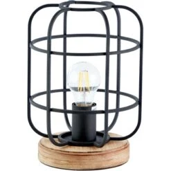 Brilliant Tischleuchte Gwen Holz Und Schwarz Korund -Angebote Licht Welt Store 4004353379451 4731 CU 02