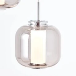 Brilliant LED-Pendelleuchte Rafa Rondell 3-flammig Chrom Und Rauchglas -Angebote Licht Welt Store 4004353379666 4731 CU 03