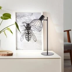 Brilliant Tischleuchte Blacky Schwarz Matt