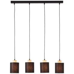 Brilliant Pendelleuchte Vonnie Holz-Schwarz
