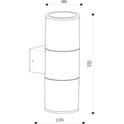 Brilliant Außenwandleuchte Sergioro 2-flammig Anthrazit -Angebote Licht Welt Store 4004353405686 4731 VM 18