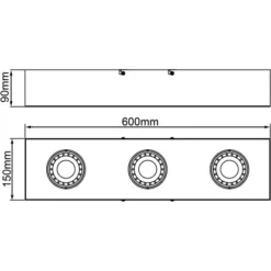 Brilliant LED-Deckenleuchte Doro 3-flammig Schwarz -Angebote Licht Welt Store 4004353409325 4731 CU 06