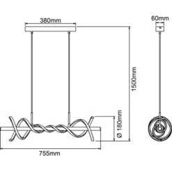 Brilliant LED-Pendelleuchte Amalie 80 Cm Schwarz -Angebote Licht Welt Store 4004353411731 4731 CU 07