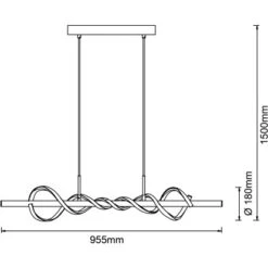 Brilliant LED-Pendelleuchte Amalie 95 Cm Schwarz -Angebote Licht Welt Store 4004353411748 4731 CU 07