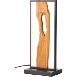 Brilliant LED-Tischleuchte Chaumont 50 Cm Schwarz Und Holz -Angebote Licht Welt Store 4004353411793 4731 CU 05