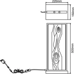 Brilliant LED-Tischleuchte Chaumont 50 Cm Schwarz Und Holz -Angebote Licht Welt Store 4004353411793 4731 CU 07