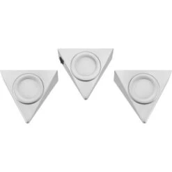 LED-Unterbauleuchte Dreieck 3er-Set Silber 3 W EEK: G