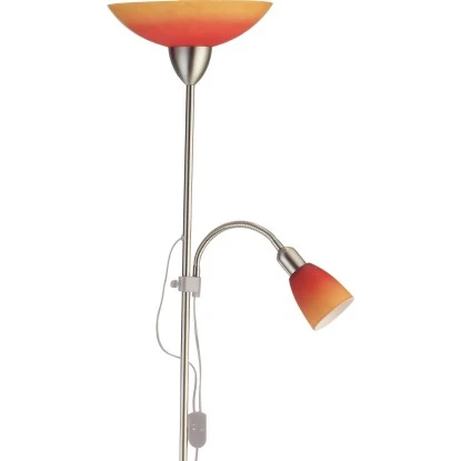 Deckenfluter Pienza Mit Leseleuchte Rot-Orange 1 Deckenfluter Pienza Mit Leseleuchte Rot-Orange