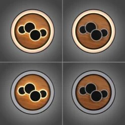 Paul Neuhaus LED-Deckenleuchte Eliza Ø 60 Cm Holz-Natur -Angebote Licht Welt Store 4012248374931 2426 A 11