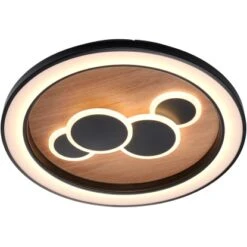 Paul Neuhaus LED-Deckenleuchte Eliza Ø 60 Cm Holz-Natur