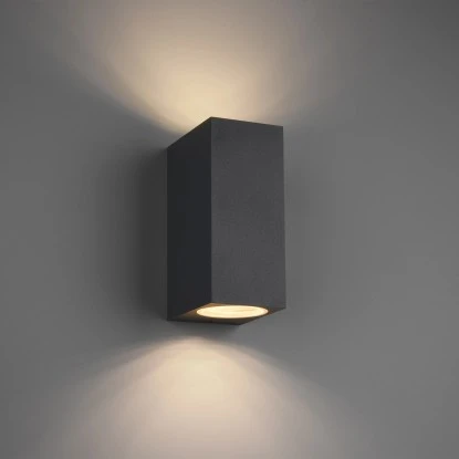 Trio Außenwandleuchte Roya Eckig Anthrazit 3 Trio Außenwandleuchte Roya Eckig Anthrazit – Bild 3