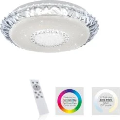 Leuchten Direkt LED-Deckenleuchte Lucca Transparent Ø 40 Cm