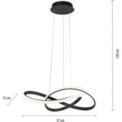 Leuchten Direkt Pendelleuchte Maria 1-flammig Schwarz 57 X 120 Cm -Angebote Licht Welt Store 4043689975753 2426 07