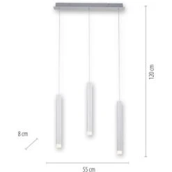Leuchten Direkt LED-Pendelleuchte Bruno 3-flammig Aluminium 55 X 120 Cm -Angebote Licht Welt Store 4043689977887 2426 07