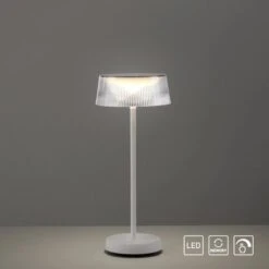 Leuchten Direkt Tischleuchte Dora 19711-16 Akkubetrieben Weiß -Angebote Licht Welt Store 4043689989910 2426 AI 09