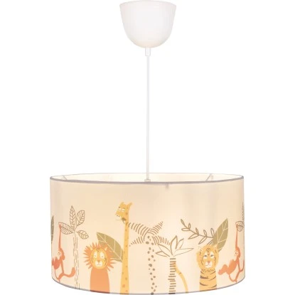Kinder-Deckenleuchte Safari Adventure Bunter Tierprint Ø 40 Cm X 125 Cm 1 Kinder-Deckenleuchte Safari Adventure Bunter Tierprint Ø 40 Cm X 125 Cm