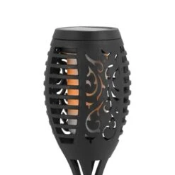 LED-Solarspieß Fackel Schwarz 2 Stück -Angebote Licht Welt Store 4048122042894 CU 03