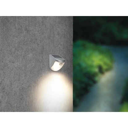 LED-Solar Wandleuchte Mit Bewegungssensor 1 LED-Solar Wandleuchte Mit Bewegungssensor
