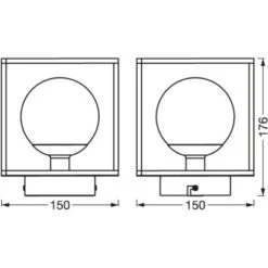 Ledvance Bad-Wandleuchte Decor Square 1-flammig Schwarz 15x15 Cm -Angebote Licht Welt Store 4058075756908 2010 VM 05